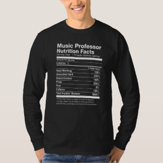 Camiseta El profesor musical Nutrition Hechos divertidos