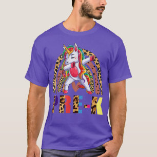 Camiseta El profesor pre-K del leopardo arcoiris Dab Unicor