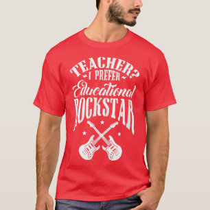Camiseta El profesor que prefiero la guitarra Rockstar educ