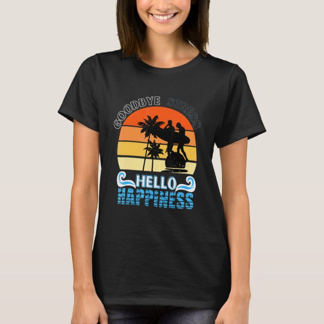 Camiseta El profesor Summer Goodbye Stress Hola Felicidad F (Anverso)