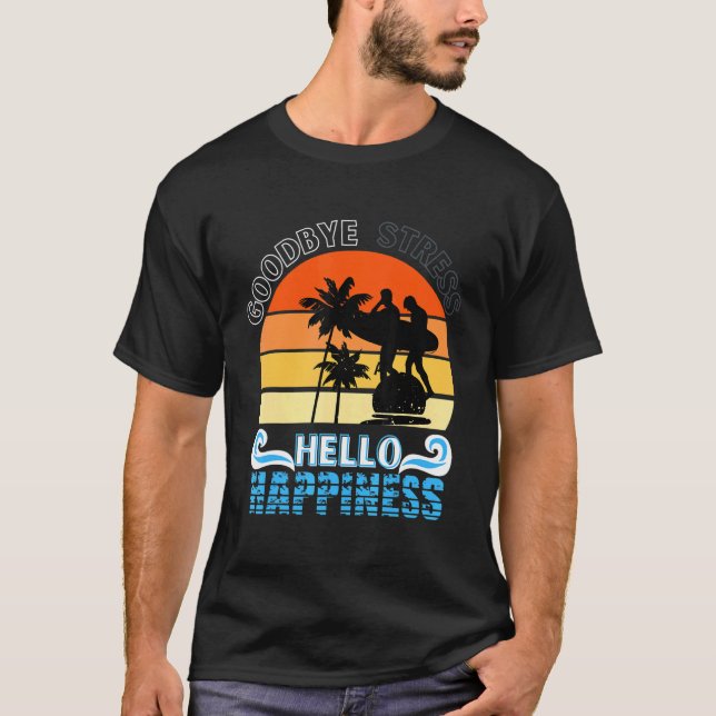 Camiseta El profesor Summer Goodbye Stress Hola Felicidad F (Anverso)