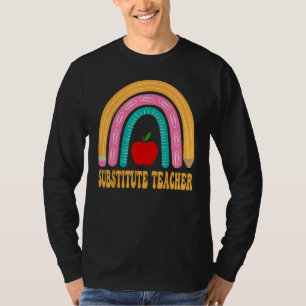 Camiseta El profesor sustituto Rainbow Cute vuelve a la apl
