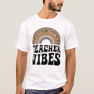 Camiseta El Profesor Vibes De Nuevo Día A La Escuela Leopar