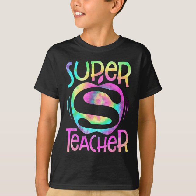 Camiseta El profesor vuelve a la escuela Apple Tie Dye Funn (Anverso)