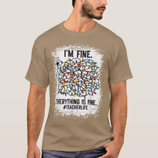 Camiseta El profesor Xmas Light está bien, estoy bien todo.