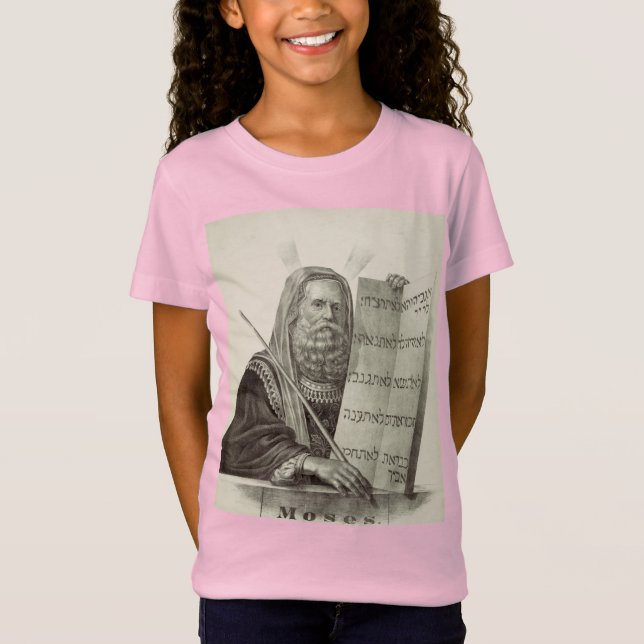 Camiseta El profeta Moisés con los comprimidos de la ley (Anverso)