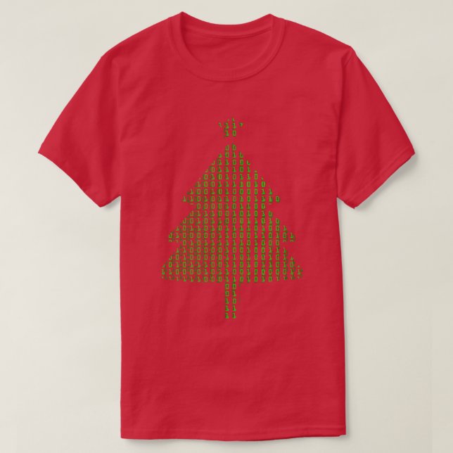 Camiseta El programador divertido de árbol de Navidad Nerd  (Diseño del anverso)