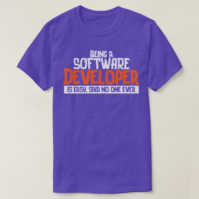 Camiseta El programador Ser un desarrollador de software es (Diseño del anverso)