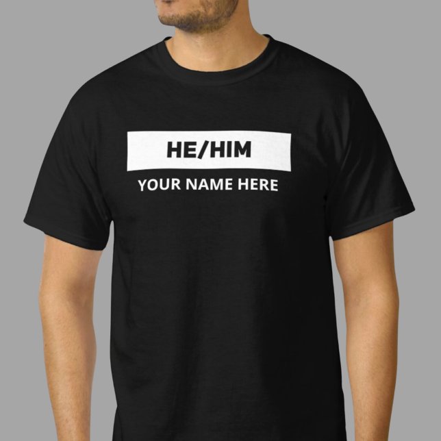 Camiseta Él pronuncia negro y blanco (Subido por el creador)