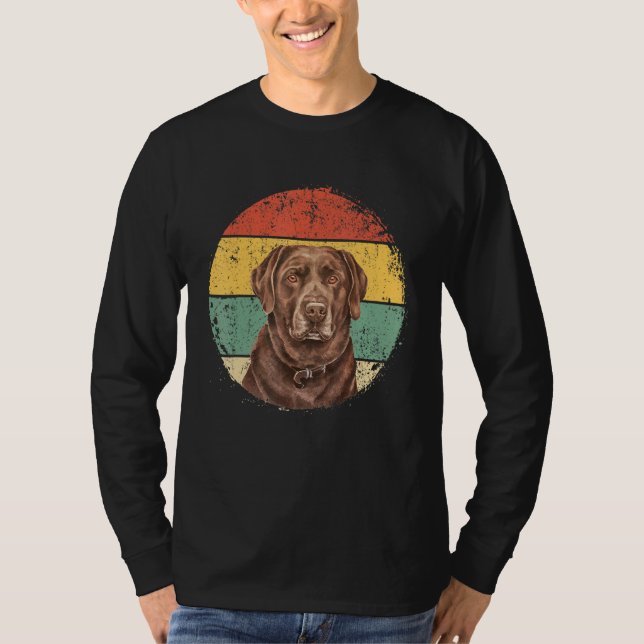 Camiseta El propietario del círculo Retro Labrador Golden B (Anverso)