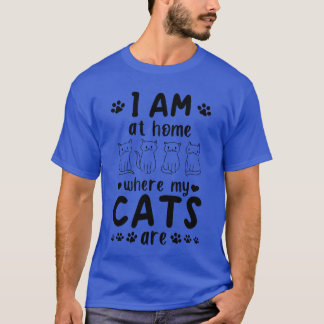 Camiseta El Propietario Del Gato Está En Casa Donde Mis Gat