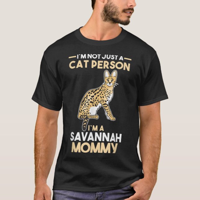 Camiseta El propietario del gato Savannah Mommy (Anverso)