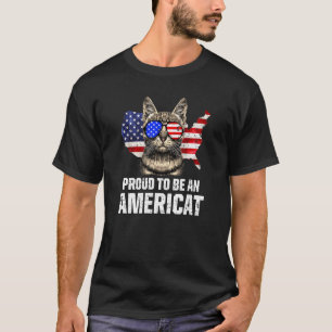 Camiseta El Propietario Del Gato Us Flag Patriot Sunglass U