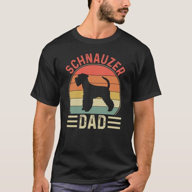 Camiseta El propietario del perro Schnauzer Dad (Anverso)