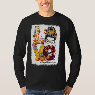 Camiseta El psicólogo de la escuela de amor Messy Bun Fall 