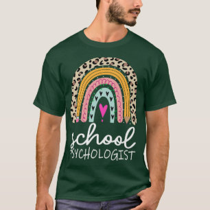 Camiseta El psicólogo escolar Rainbow Leopard vuelve a la e