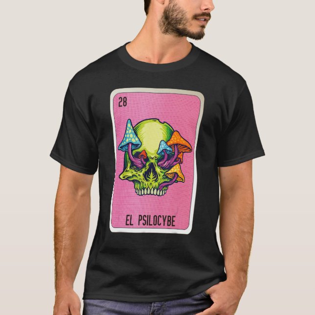 Camiseta El Psilocybe Mexican Slang Lottery Bingo Cards (Anverso)