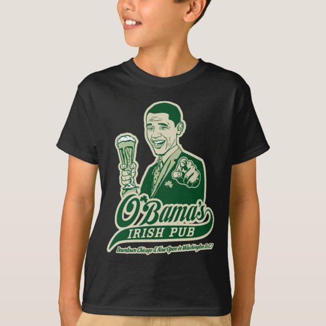 Camiseta El Pub irlandés de Obama (Anverso)