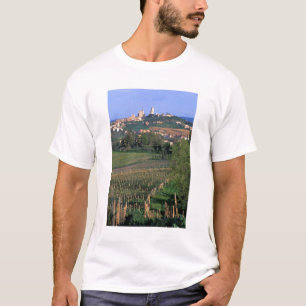 Camiseta El pueblo de San Gimignano se asienta en las ondul