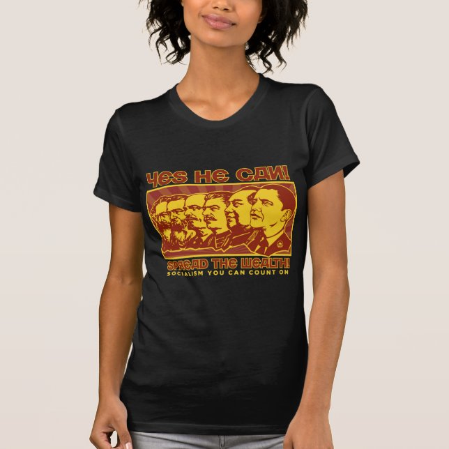 Camiseta ¡Él puede sí! Camarada Obama Spoof (Anverso)