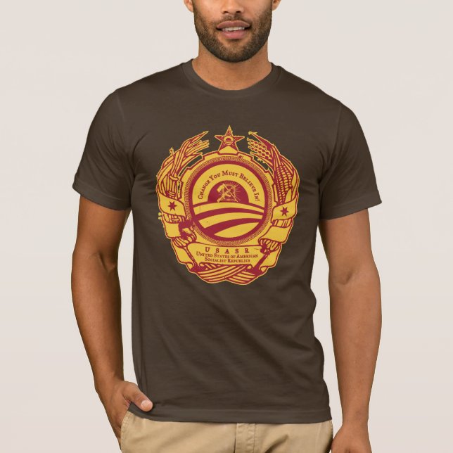 Camiseta ¡Él puede sí! Camarada Obama Spoof Shirt (Anverso)