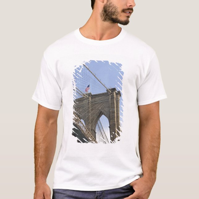 Camiseta El puente de Brooklyn en Nueva York (Anverso)