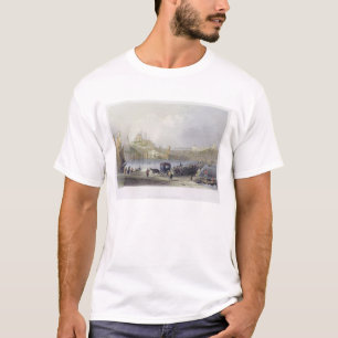 Camiseta El puente de flotación, Estambul, grabada por J.C