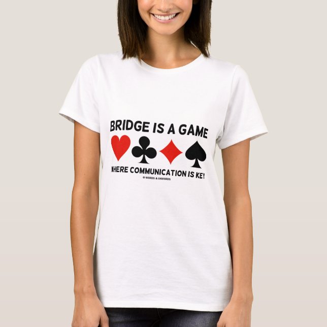 Camiseta El puente es un juego en el que la comunicación es (Anverso)