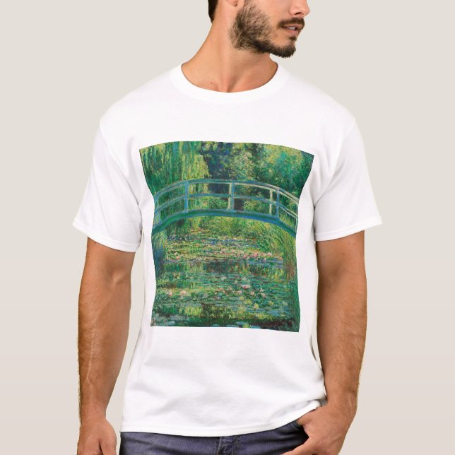 Camiseta El puente japonés (estanque de Lily-Agua), Monet (Anverso)