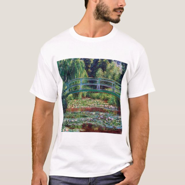 Camiseta El puente japonés (estanque de Lily-Agua), Monet (Anverso)