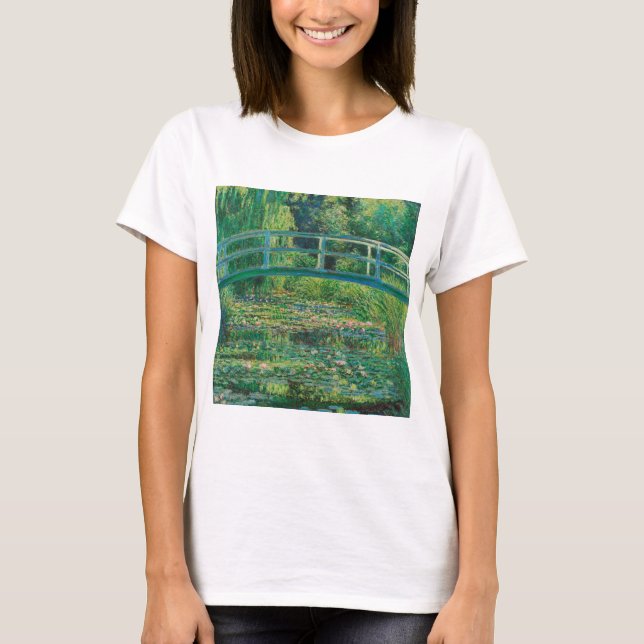 Camiseta El puente japonés (estanque de lirio-agua), Monet (Anverso)