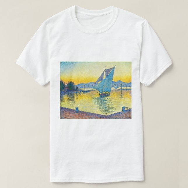 Camiseta El puerto al atardecer, la señal (Diseño del anverso)