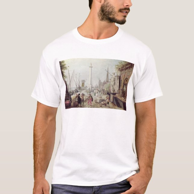 Camiseta El puerto antiguo de Amberes (Anverso)