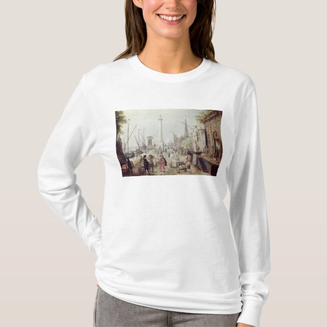 Camiseta El puerto antiguo de Amberes (Anverso)