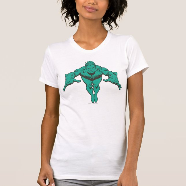 Camiseta El pulmón de Aquaman hacia adelante - Verde azulad (Anverso)