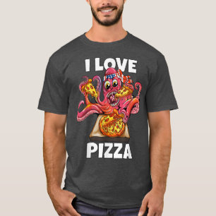 Camiseta El pulpo calamar come comida rápida me encanta Piz