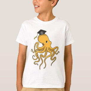 Camiseta El pulpo como estudiante con diploma