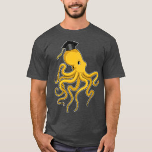 Camiseta El pulpo como estudiante con diploma