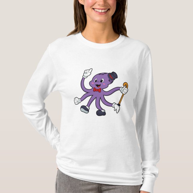 Camiseta El pulpo como mago con Gorra (Anverso)