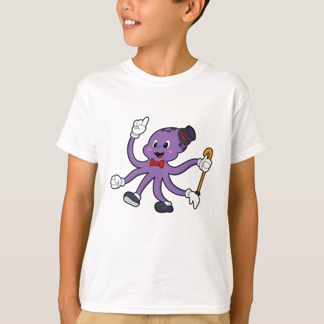 Camiseta El pulpo como mago con Gorra (Anverso)