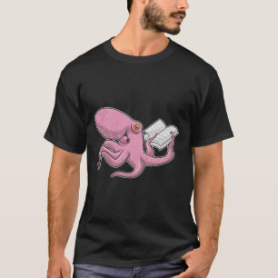 Camiseta El pulpo como nervioso con el libro