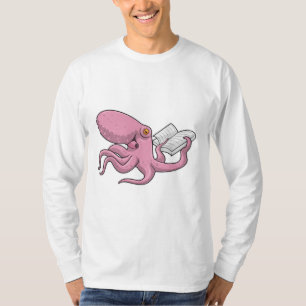 Camiseta El pulpo como nervioso con el libro