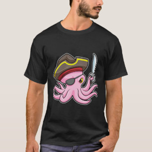 Camiseta El pulpo como pirata con parche de Saber y Ojo