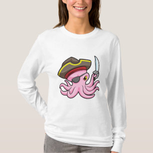 Camiseta El pulpo como pirata con parche de Saber y Ojo