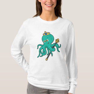 Camiseta El pulpo como rey con tridente