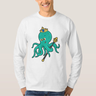 Camiseta El pulpo como rey con tridente