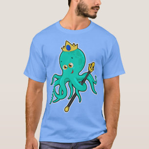 Camiseta El pulpo como rey con tridente