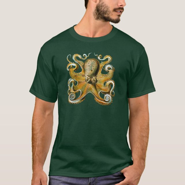 Camiseta El pulpo de Ernst Haeckel (Anverso)
