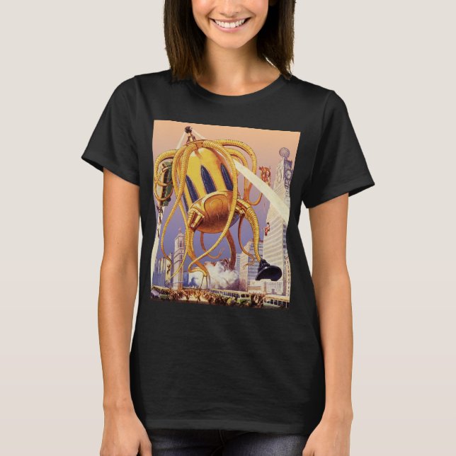 Camiseta El pulpo de la invasión de la guerra de extranjero (Anverso)