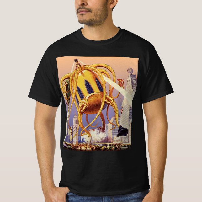 Camiseta El pulpo de la invasión de la guerra de extranjero (Anverso)
